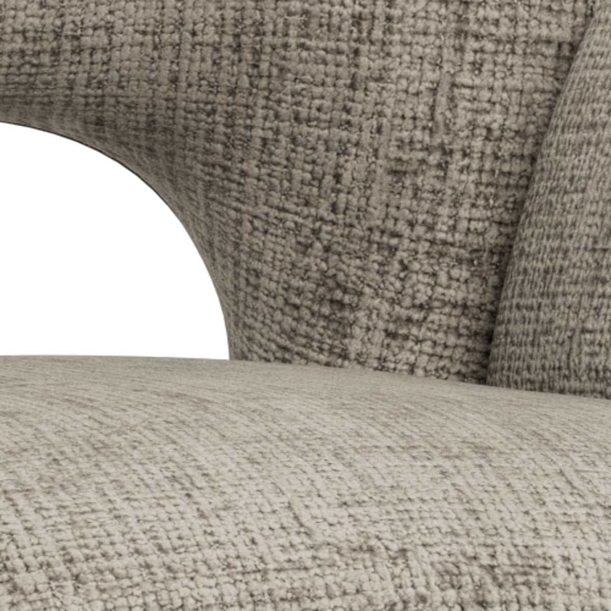 Fente Set of Two Swivel Chairs with Armrests, Modern Style – close-up of details and texture
