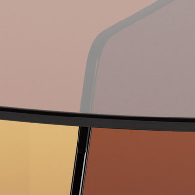 Aria Glass Round Coffee Table for the Living Room Ø80 cm, Modern Style – close-up of details and texture