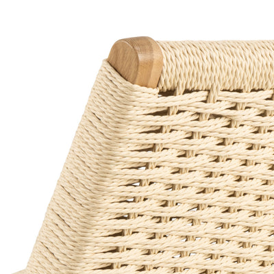 Eren Lounge Chair with Paper Plait Weave, Scandinavian Style – close-up of details and texture