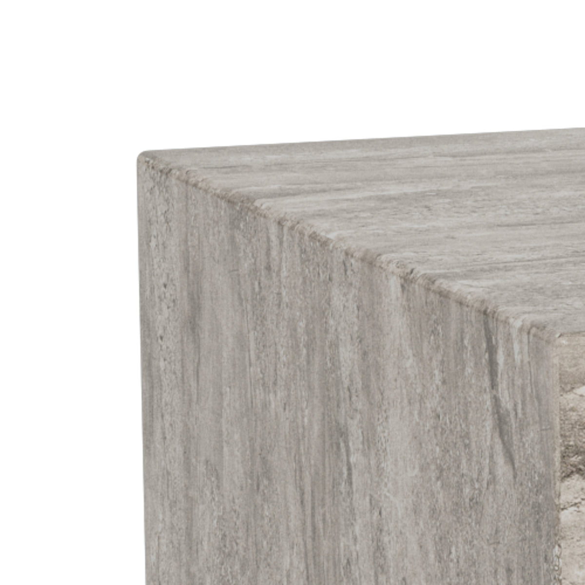 Set van 2 moderne salontafels met steenlook - model Segmento - close-up van de details en textuur