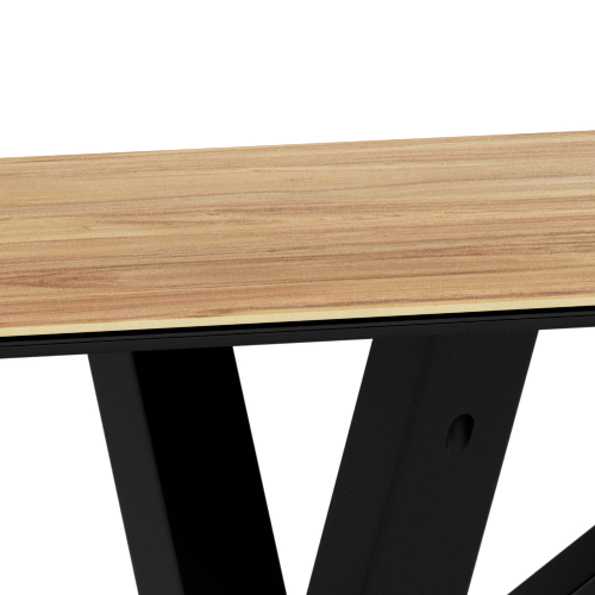 Oryss Classic Dining Table, Industrial Style – close-up of details and texture