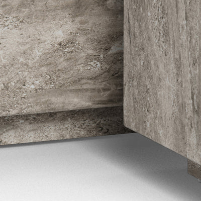 Set van 2 moderne salontafels met steenlook - model Segmento - close-up van de details en textuur