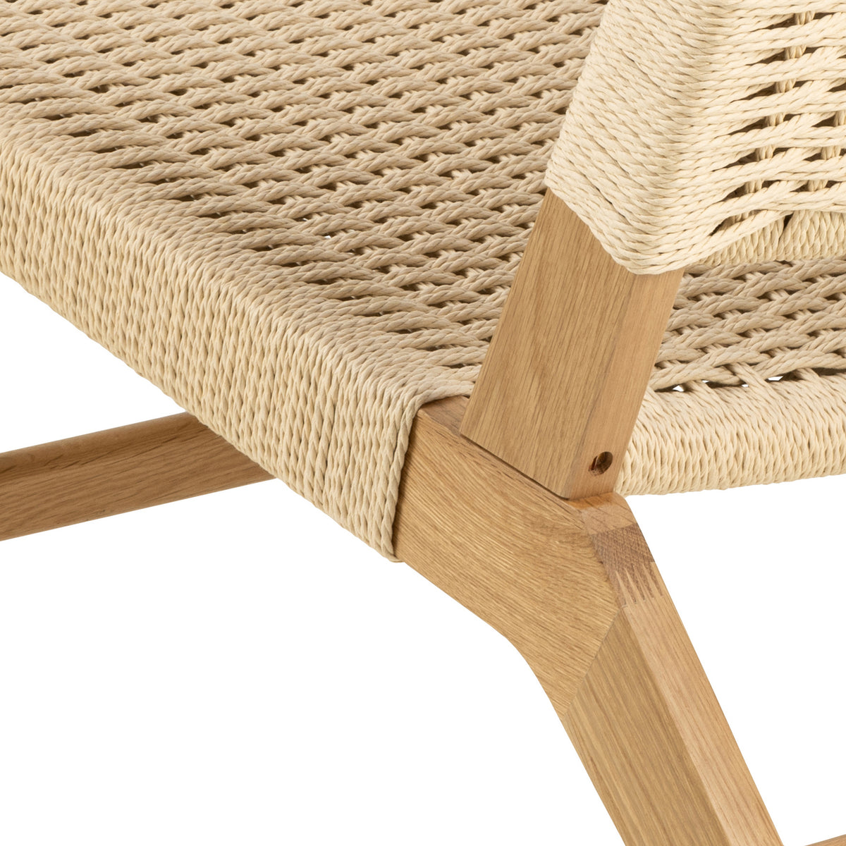 Eren Lounge Chair with Paper Plait Weave, Scandinavian Style – close-up of details and texture