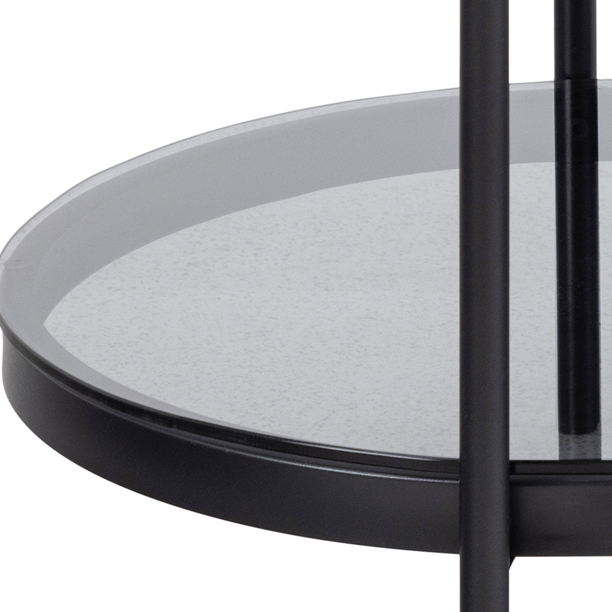 Moren Oval Coffee Table with Smoked Glass, Modern Style – close-up of details and texture