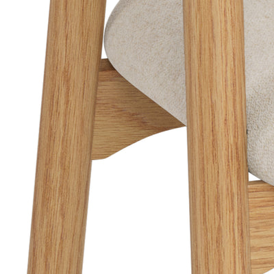 Hikari Set of Two Dining Chairs, Scandinavian Style – close-up of details and texture