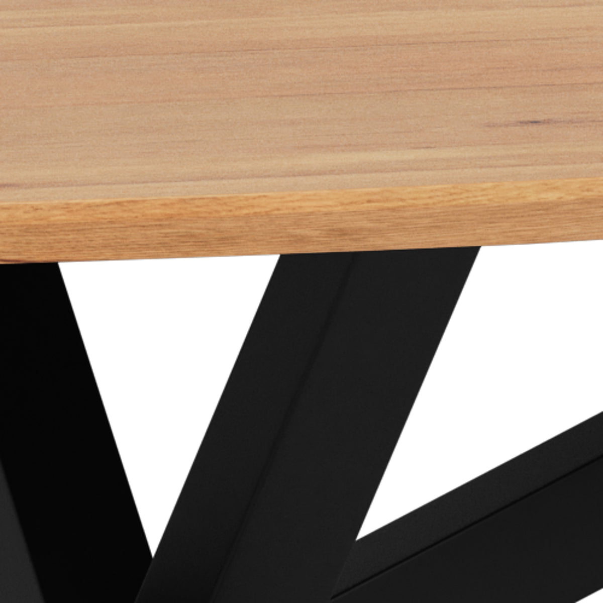 Surfo Large Oval Dining Table 220x76 cm, Industrial Style – close-up of details and texture