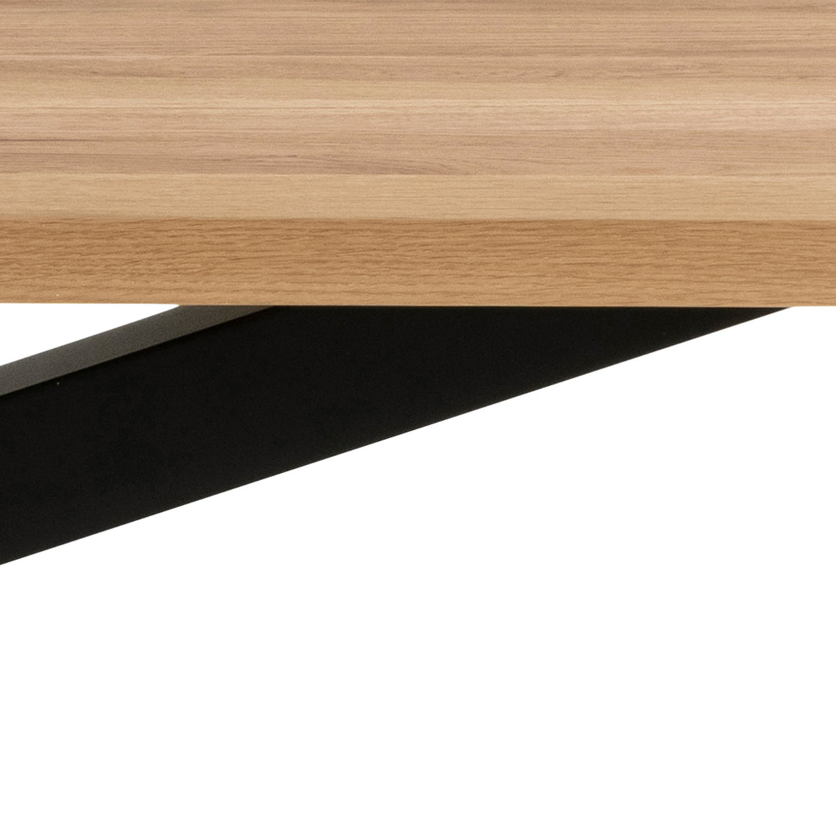 Oryss Oak Dining Table 220x76 cm, Industrial Style – close-up of details and texture