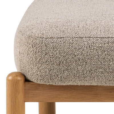 Shepy Lounge Chair with Bouclé Upholstery, Modern Style – close-up of details and texture