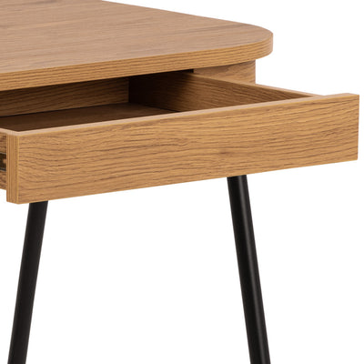 Astel-bureau 120x60 met twee laden in moderne stijl – close-up van de details en textuur