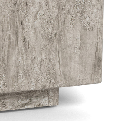 Set van 2 moderne salontafels met steenlook - model Segmento - close-up van de details en textuur