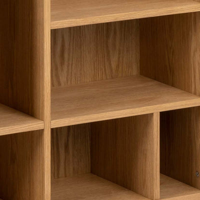 Asymo Bookcase for Living Room 90x180, Japandi Style – close-up of details and texture
