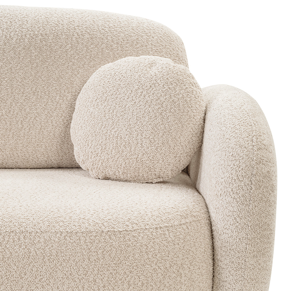 Olemo 4 Seater Corner Sofa Bed, Minimalist Style, Abriamo Fabric – close-up of details and texture